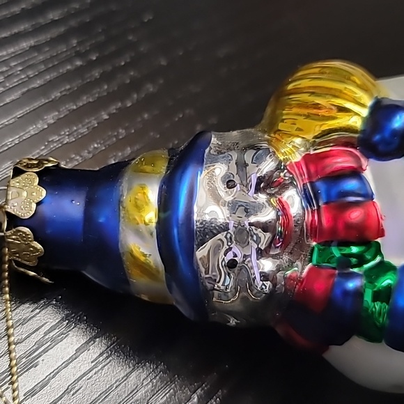 Glass snowman ornament. - Picture 2 of 10